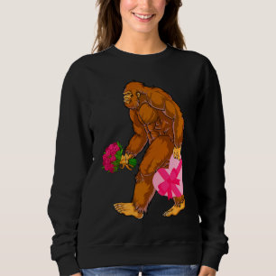 Bigfoot Sasquatch Funny Valentines Day Love Sweatshirt