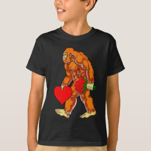 Bigfoot Sasquatch Funny Valentines Day Love T-Shirt
