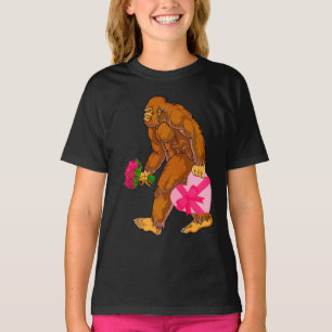 Bigfoot Sasquatch Funny Valentines Day Love T-Shirt