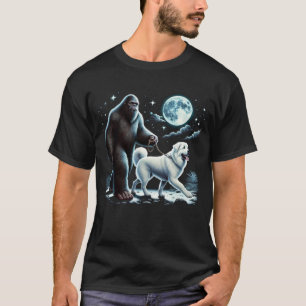 Bigfoot Sasquatch Great Pyrenees Walking Dog T-Shirt