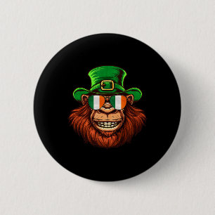 Bigfoot Sasquatch Happy St Patricks Day 6 Cm Round Badge