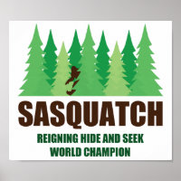 Bigfoot Sasquatch Hide and Seek World Champion