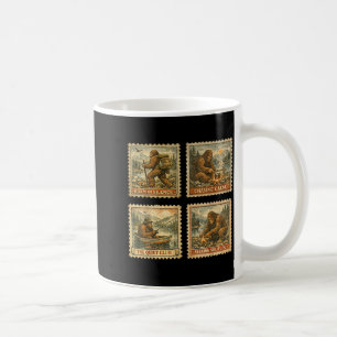 Bigfoot sasquatch hiking fishing camping father's coffee mug