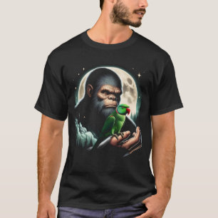 Bigfoot Sasquatch Indian Ringneck Parrot Owner T-Shirt