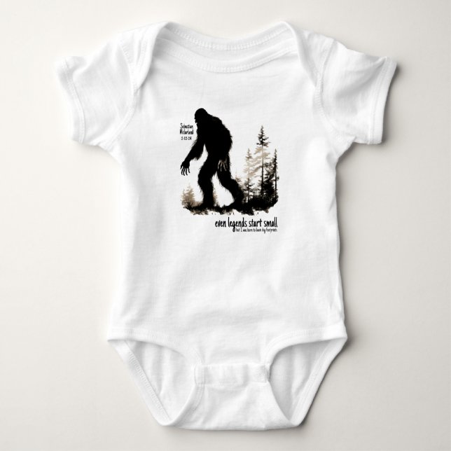 Bigfoot Sasquatch Inspirational Quote Bodysuit (Front)