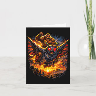 Bigfoot sasquatch mothman funny cryptid wilderness card