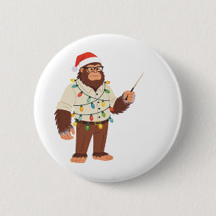 Bigfoot Sasquatch Nurse Christmas Nursing 6 Cm Round Badge
