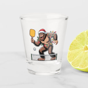 Bigfoot Sasquatch Pickleball Christmas 2026 Shot Glass