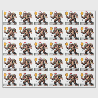 Bigfoot Sasquatch Pickleball Christmas 2026 Wrapping Paper