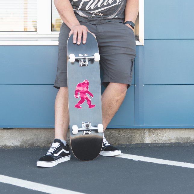 Bigfoot Sasquatch Pink Camo  Sticker (Skater)