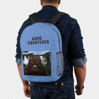 BIGFOOT SASQUATCH PORTRAIT PRINTED BACKPACK