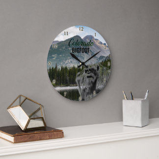 BIGFOOT SASQUATCH PORTRAIT Wall Clock