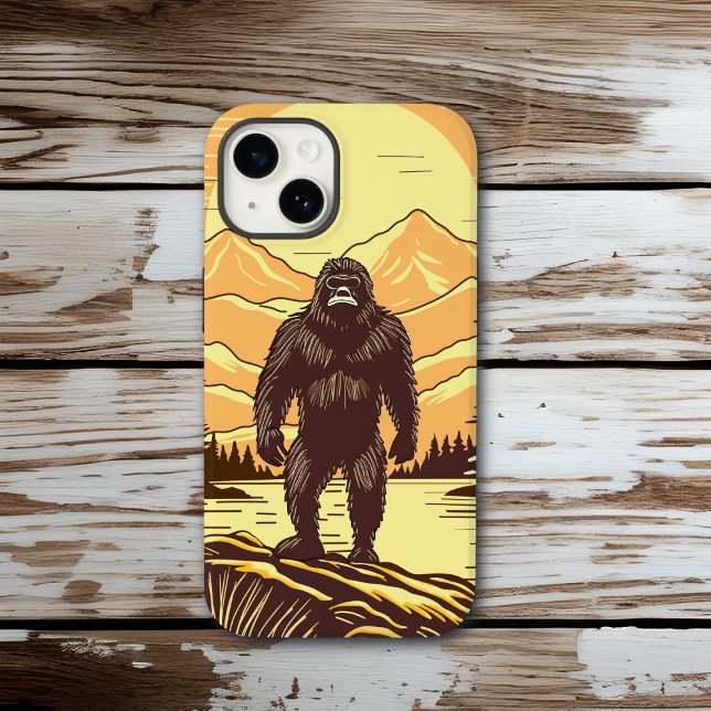 Bigfoot Sasquatch Retro Art Personalised Case-Mate iPhone Case (Creator Uploaded)