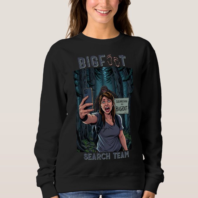 Bigfoot Sasquatch Selfie Sweatshirt (Front)
