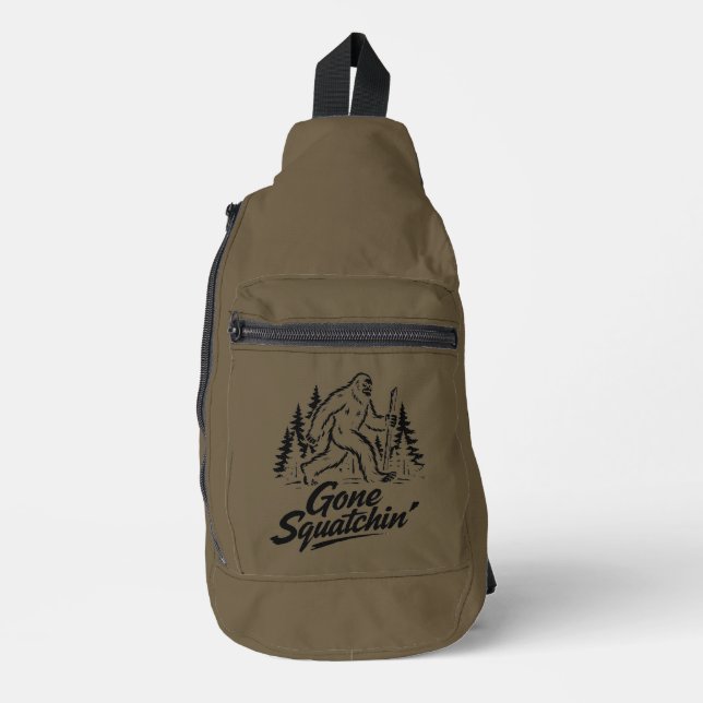 Bigfoot Sasquatch Sling Bag (Front)