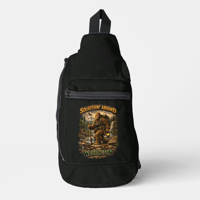 Bigfoot Sasquatch Sling Bag (Front)