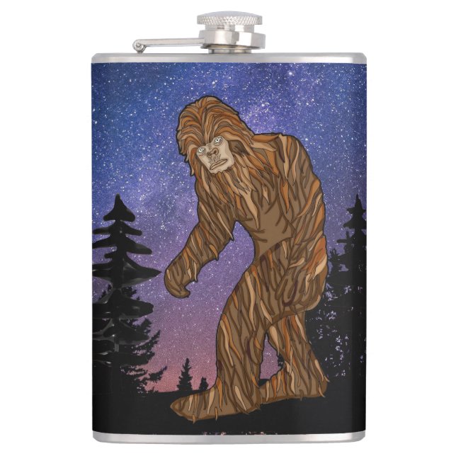 Bigfoot, Sasquatch, Squatch  Hip Flask (Front)