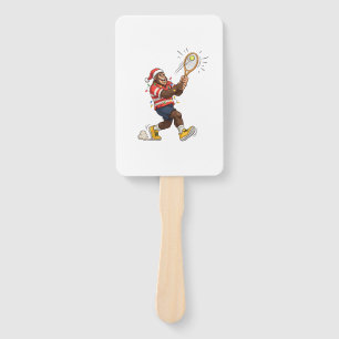 Bigfoot Sasquatch Tennis Christmas 2026 Holiday Hand Fan