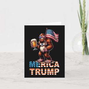 Bigfoot Sasquatch Trump Biden 2024 Pre Election 4t Card