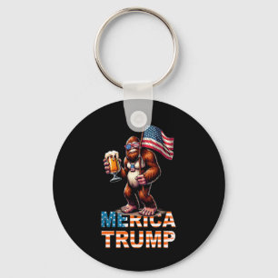 Bigfoot Sasquatch Trump Biden 2024 Pre Election 4t Key Ring