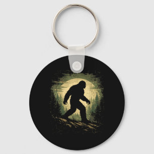 Bigfoot Sasquatch Vintage Forest Cryptid Believer Key Ring