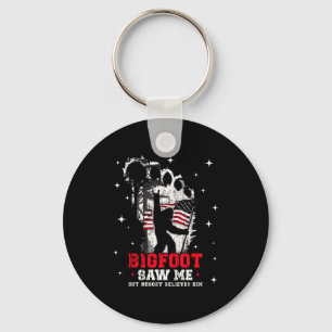 Bigfoot Saw Me But Nobody Believes Him Forest Hiki Key Ring
