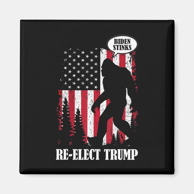 Bigfoot Says Biden Stinks  Magnet (Front)