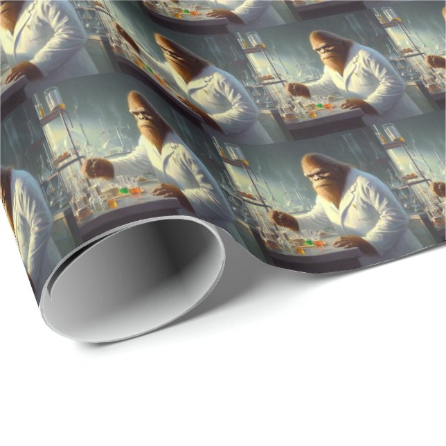 Bigfoot Scientist Wrapping Paper (Roll Corner)