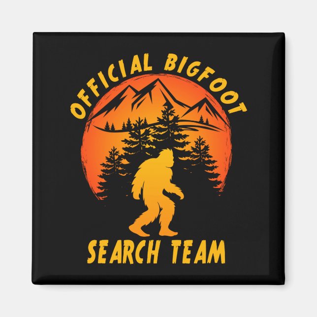 Bigfoot Search Team Sasquatch Yeti Funny  Magnet (Front)