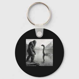 Bigfoot Selfie With Loch Ness Monster Gifts Men Wo Key Ring