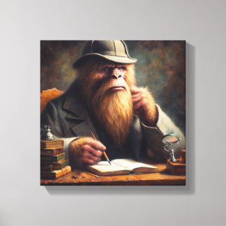Bigfoot Sherlock Holmes Canvas Print