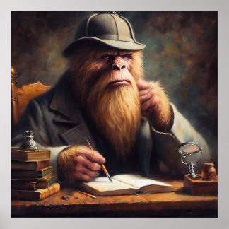 Bigfoot Sherlock Holmes Poster