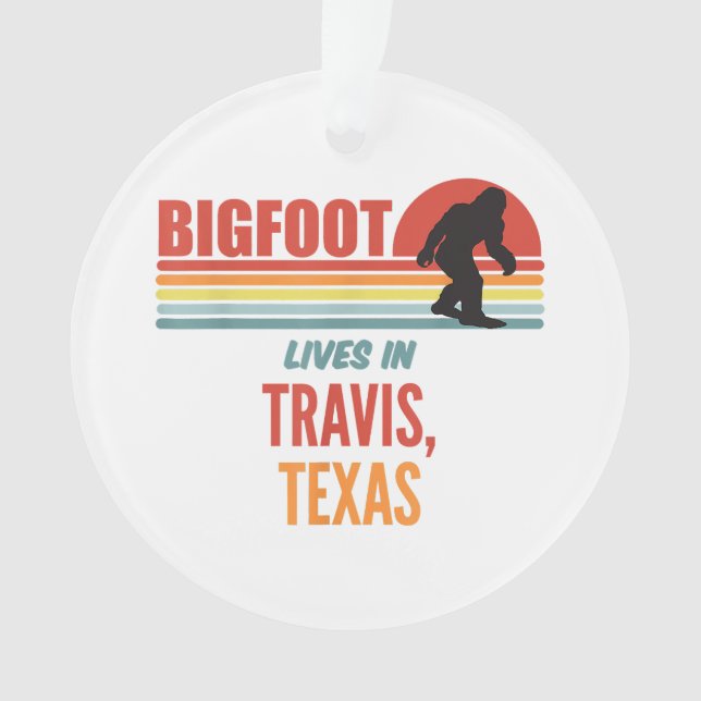 Bigfoot Sighting In Travis Texas  Ornament (Front)