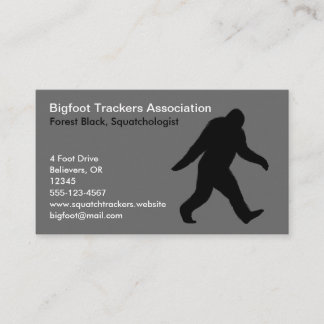 Bigfoot Silhouette Business Card