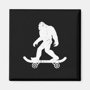 Bigfoot Skateboarder Yeti Sasquatch Skateboarding  Magnet