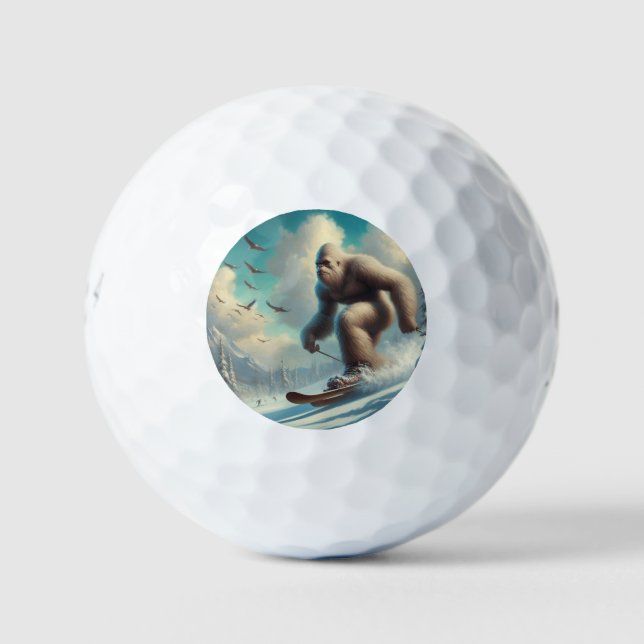 Bigfoot Skiing Golf Balls (Front)