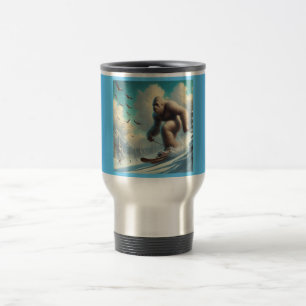 Bigfoot Skiing Travel Mug