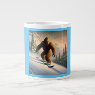 Bigfoot Snowboarding Large Coffee Mug