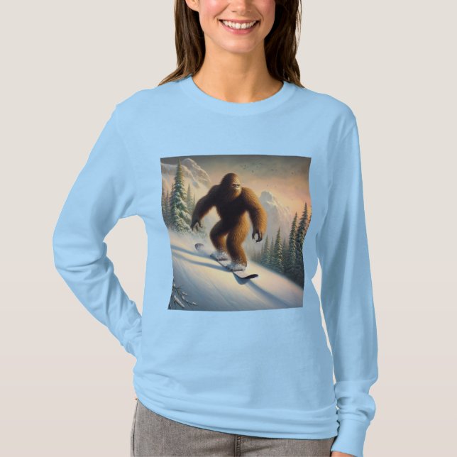 Bigfoot Snowboarding T-Shirt (Front)