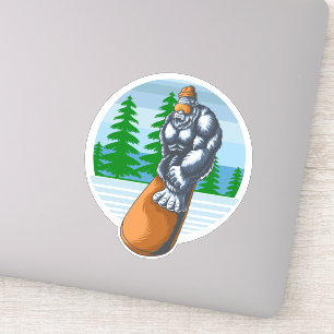 Bigfoot Snowboarding The Slopes