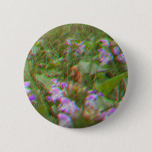 Bigfoot Spotted Among the Flowers Button
