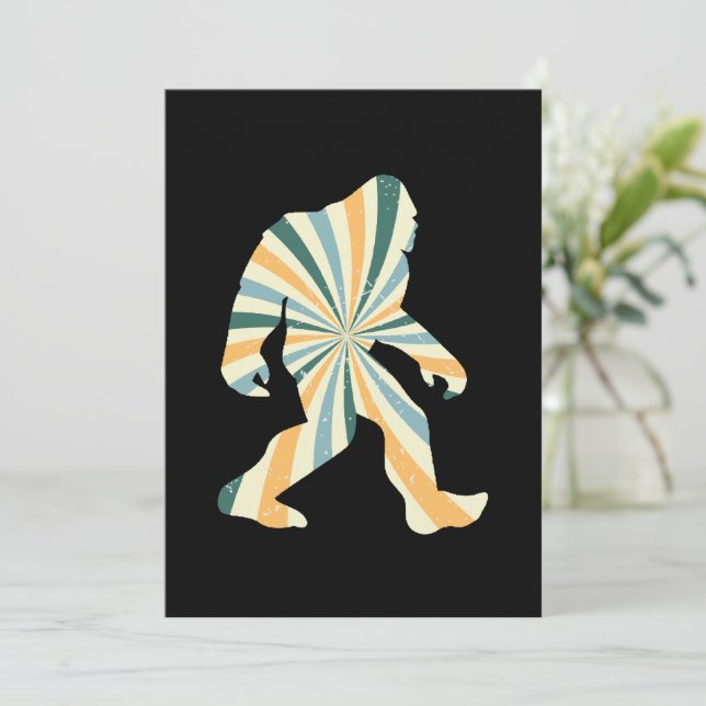 Bigfoot Squatchy Retro 90s Style Invitation (Standing Front)