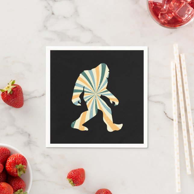 Bigfoot Squatchy Retro 90s Style Napkin (Insitu)