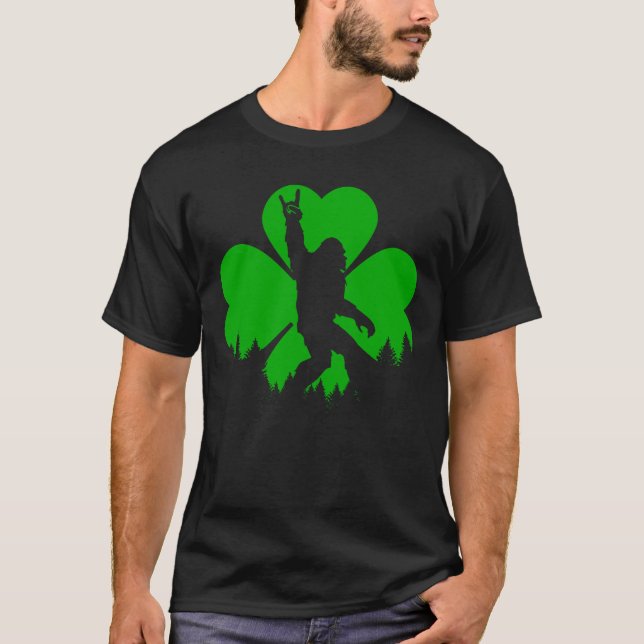 Bigfoot St. Patrick's Day  T-Shirt (Front)