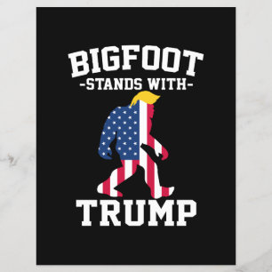 Bigfoot Stands With Trump 2024 Elections Flyer