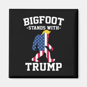 Bigfoot Stands With Trump 2024 Elections Magnet