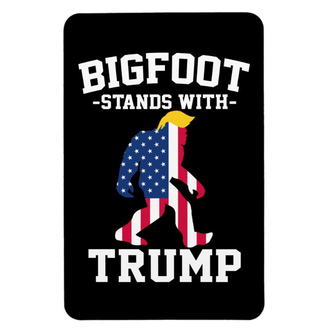 Bigfoot Stands With Trump 2024 Elections Magnet (Vertical)