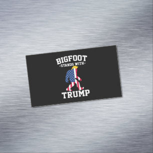 Bigfoot Stands With Trump 2024 Elections Magnetic Business Card