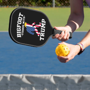 Bigfoot Stands With Trump 2024 Elections Pickleball Paddle