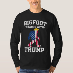 Bigfoot Stands With Trump 2024 Elections T-Shirt